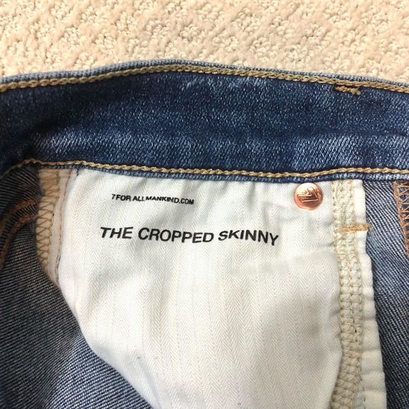 CLOSEOUT \7FAM\• Luxe Vintage Cropped Skinny Jeans with Let Down Hem - Picture 14 of 16